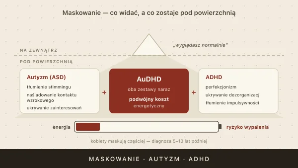 Maskowanie w autyzmie i ADHD — dlaczego się ukrywamy i co nas to kosztuje