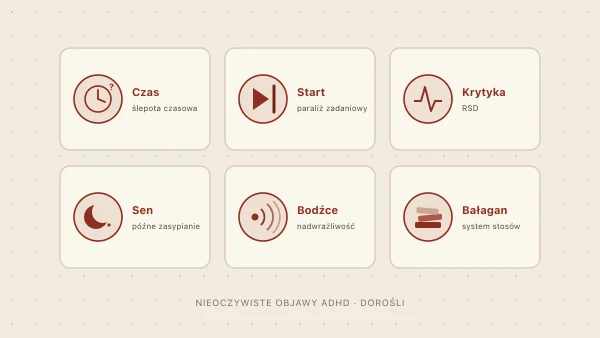 Nieoczywiste objawy ADHD u dorosłych — lista zaskakujących cech