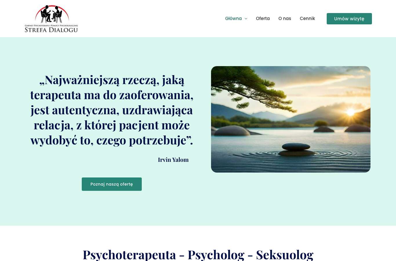 Zrzut strony głównej psychoterapia-katowice.com.pl z 25 września 2026