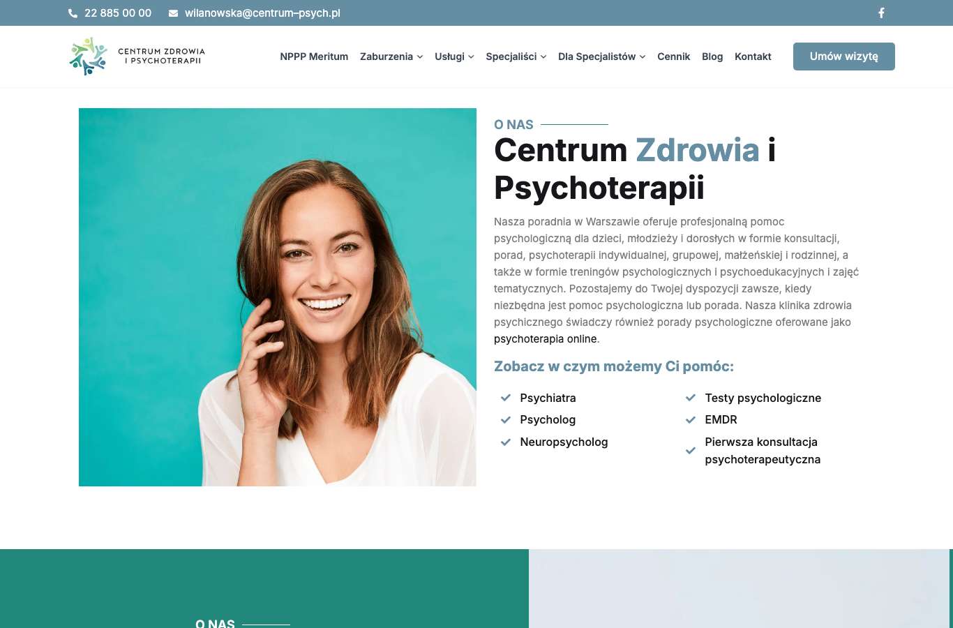 Zrzut strony głównej centrum-psych.pl z 25 września 2026