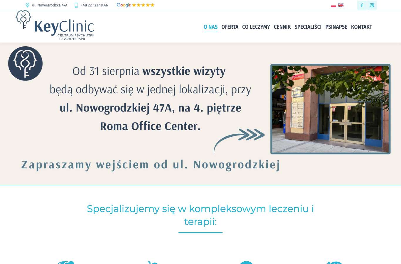 Zrzut strony głównej keyclinic.pl z 25 września 2026