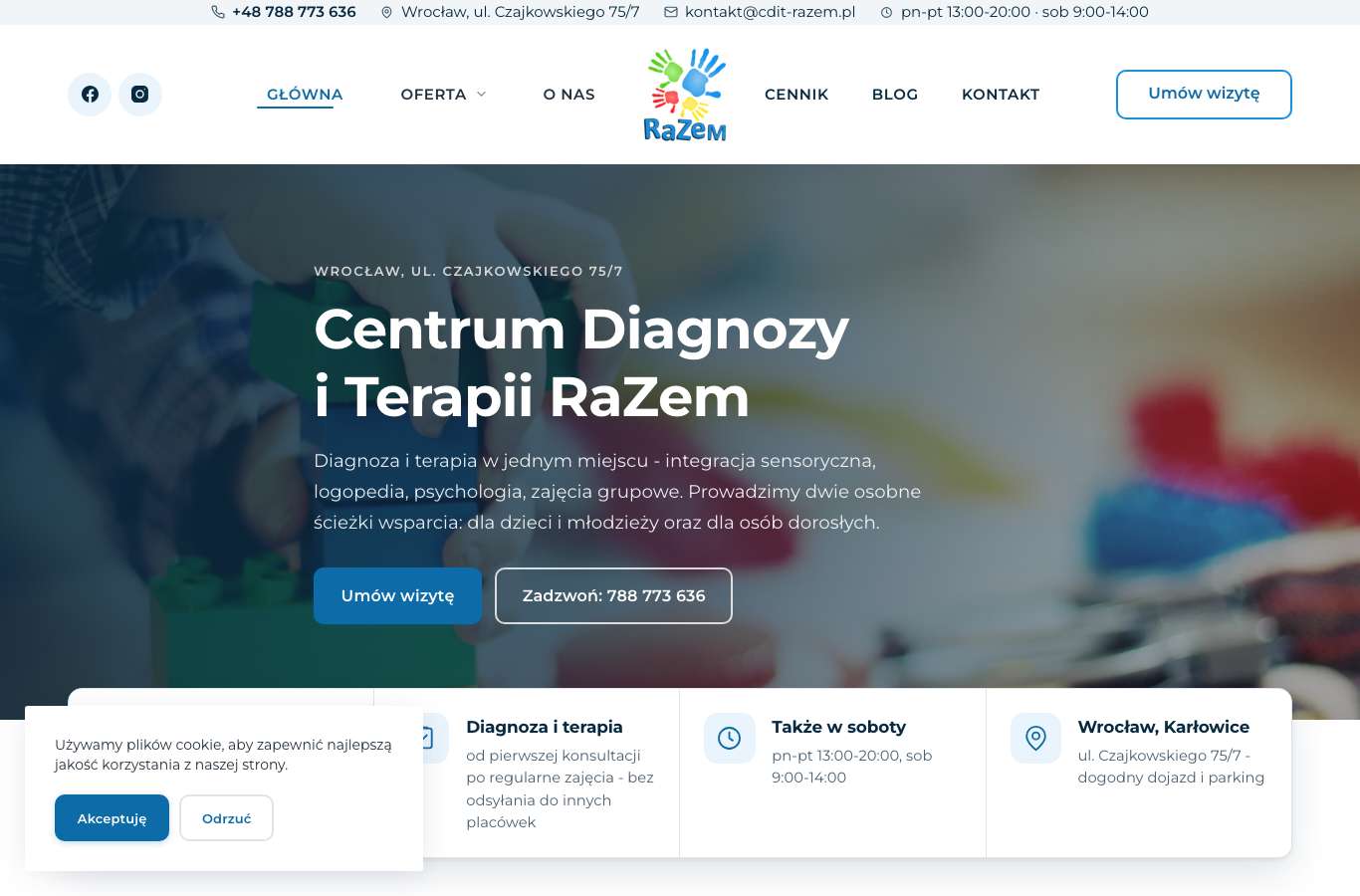 Zrzut strony głównej cdit-razem.pl z 25 września 2026