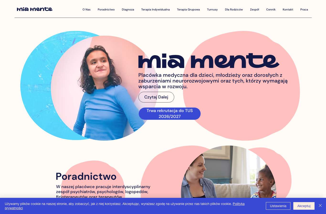 Zrzut strony głównej miamente.pl z 25 września 2026